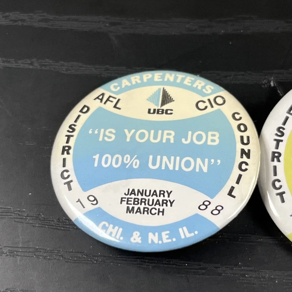 Carpenters District Council 198 Chicago & North East Illinois Push Back‎ Pin